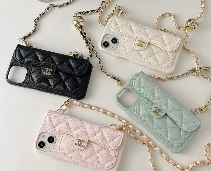 Coque portefeuille à bandoulière